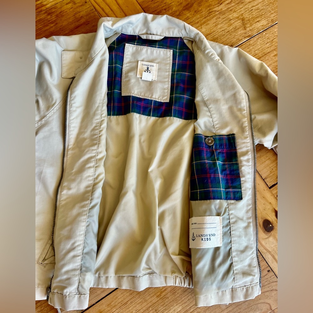 Lands‎ End nylon boys tan jacket size 7. - Picture 2 of 5